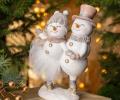 Статуэтка "СНЕГОВИКИ", 16х9,5х18,5 см