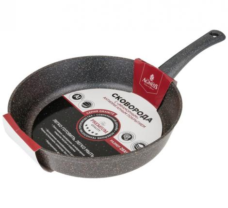 Сковорода глубокая AGNESS GRANITE 952-015, диаметр 28 см