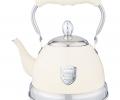 Чайник со свистком и складывающейся ручкой "ТЮДОР", 1,0 л (кремовый)