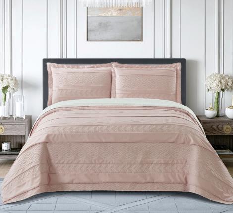 Покрывало PPL-25 Dusty Rose, Евро (240х260) 2 наволочки (50х70)