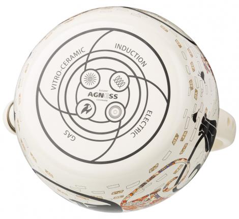 Чайник эмалированный со свистком "ПАРИЖСКИЕ КОТЫ", 2,2 л