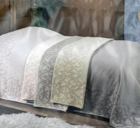 Покрывало махровое PUPILLA "BERNINI" (ПВХ) 180х240, светло-серый