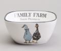 Набор салатников (4 штуки) на деревянной подставке "FAMILY FARM", 30*19*6,7 см