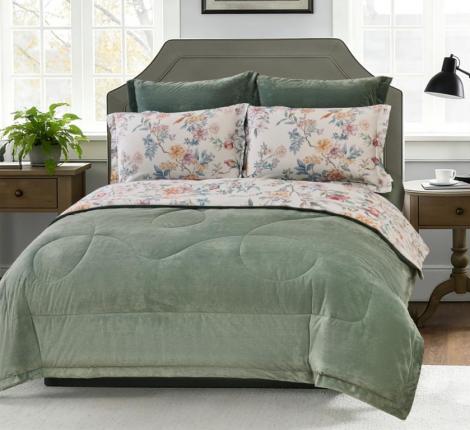 Постельное белье с одеялом "Sofi de Marko" Ренато №37 Велюр/Сатин, Евро