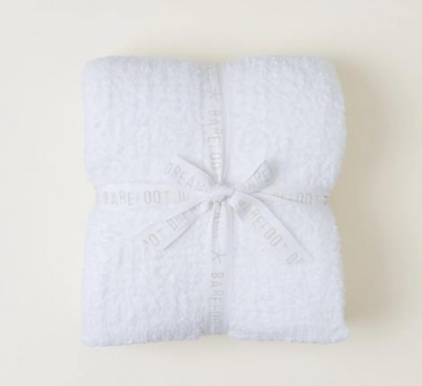 Плед "Barefoot Dreams" CC RIBBED THROW, 137х183 (белый)