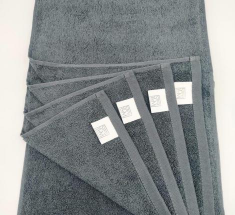 Набор махровых салфеток "Sofi de Marko" Дэйзи 30х50-5шт., темно-серый