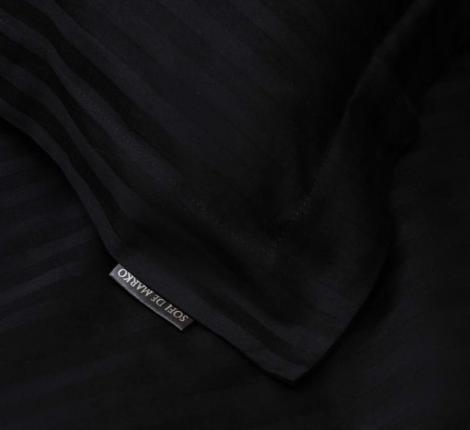 Постельное белье "Sofi de Marko" Моне (черный) Страйп Сатин, 1,5 спальный