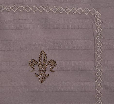 Постельное белье с одеялом "Kazanov.A." Stripe Royal (капучино) Страйп Сатин, Семейный