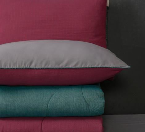 Постельное белье с одеялом "Kazanov.A." Эмир (бирюза малина графит) Муслин, Евро