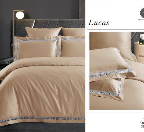 Постельное белье с одеялом и мережкой "Diva Afrodita" LUCAS люкс сатин, Евро