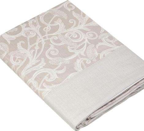 Скатерть "Blanc des Vosges" OMBELLE perle (светло-серый), 175х175 см+6 салфеток 50х50