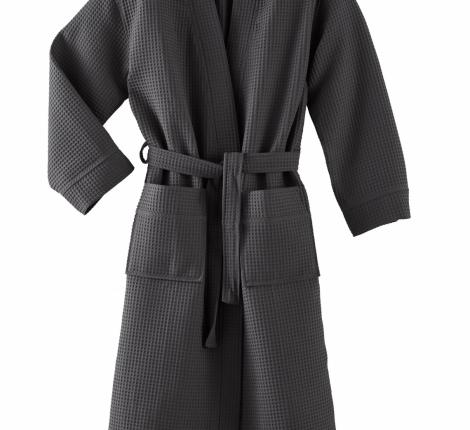Халат вафельный "Blanc des Vosges" WAFFLE ANTHRACITE (темно-серый), XL