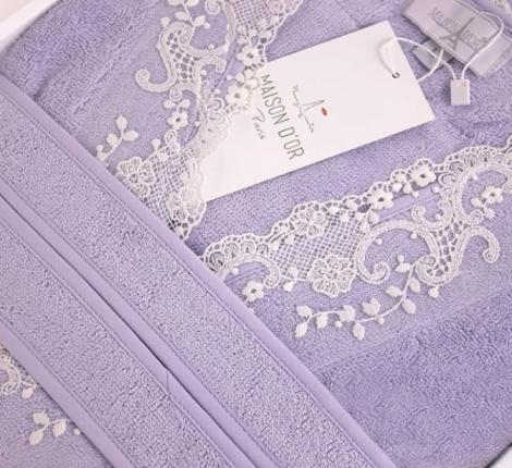 Халат женский махровый Maison D'or "MARVEL" сиреневый, XL(50)-XXL(52)