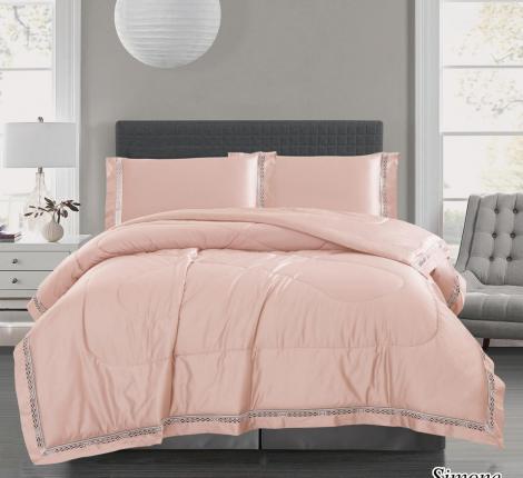 Постельное белье с мережкой "Diva Afrodita" SIMONE люкс сатин, Евро