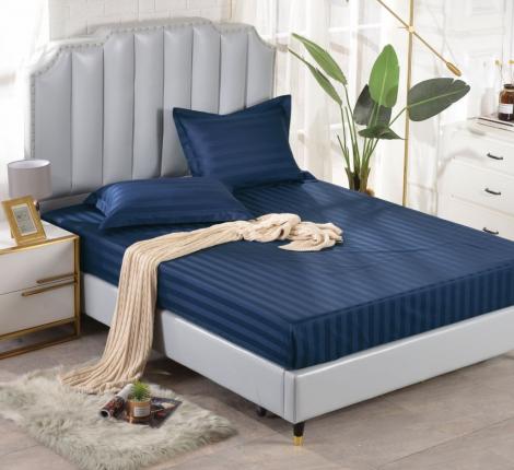 Простынь страйп-сатин на резинке (PRST-R-55), 160х200