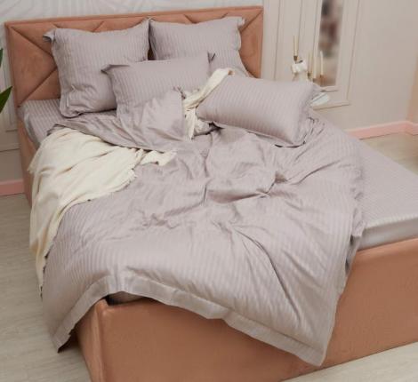 Постельное белье "Sofi de Marko" Моне (пепел лиловый) Страйп Сатин, 1,5 спальный
