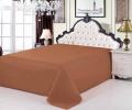 Простынь сатин шоколадная (PRC-04), 160x220