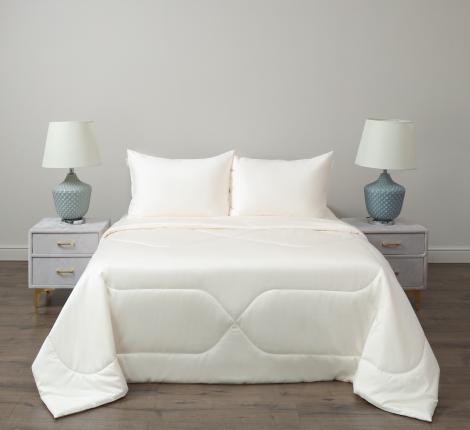 Постельное белье с одеялом "Sofi de Marko" Эльмира (молоко) Сатин, Евро