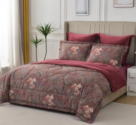Постельное белье с одеялом "Sofi de Marko" Ренато №8 Велюр/Сатин, 1,5 спальный