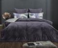 Постельное белье с одеялом "Kazanov.A." Лаврин (аметист жемчуг) Велюр/Egypt Cotton, 1,5 спальный