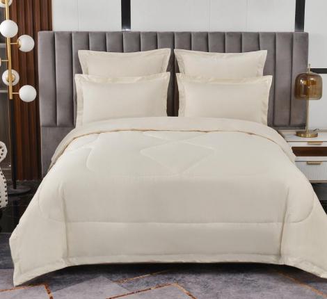 Постельное белье с одеялом "Sofi de Marko" Энрике (молоко-м) Велюр, Семейный