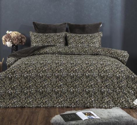 Постельное белье с одеялом "Kazanov.A." Лансер (трюфель жемчуг) Велюр/Egypt Cotton, Евро