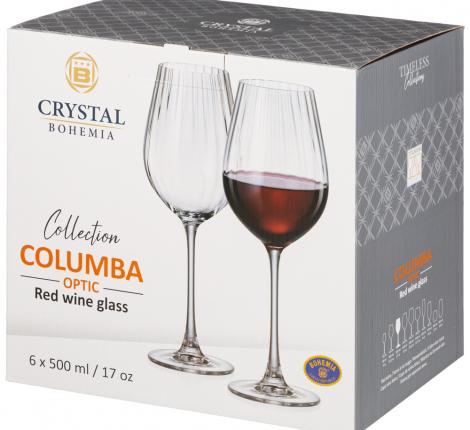 Набор бокалов для вина 6 штук &quot;COLUMBA OPTIC&quot; 500 мл