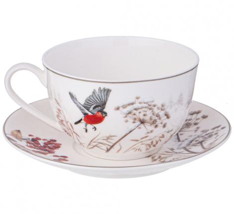 Чайный сервиз "ЛЕСНАЯ СКАЗКА" СНЕГИРИ на 6 персон, 14 персон