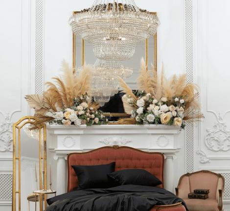 Пододеяльник "DIAMOND BLACK GRASS" Шёлк, 150х200