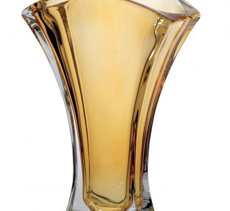 Ваза Cre Art "WAVE-02" (янтарный) стекло, высота 30 см