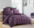 Постельное бельё "KARTEKS" сатин однотонный с кантом HK-10 (фиолетовый), 2 спальный