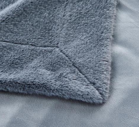 Плед "Sofi de Marko" Филиция (серо-голубой) Искусственный мех, 160х220