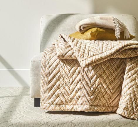 Покрывало стёганое "Blanc des Vosges" GRAVITY dune (песочный), 250х270