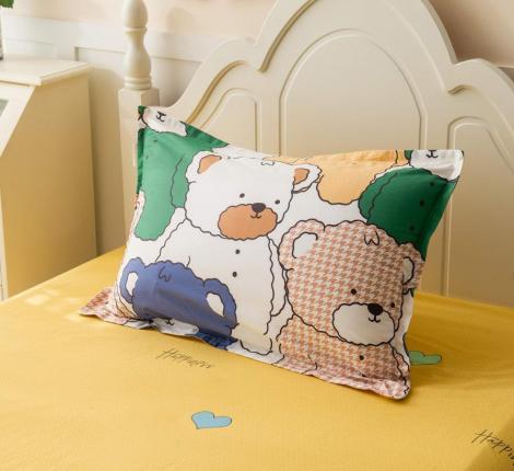 Постельное белье детское "Sofi de Marko" Медвежата (желтый) Сатин, 1,5 спальный