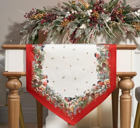 Дорожка с пропиткой "МОРОЗКО.СНЕГИРИ "45х300 см, красный