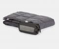 Дорожный плед пуховый "TRAVEL PLAID GRASS GRAPHITE", 140х200