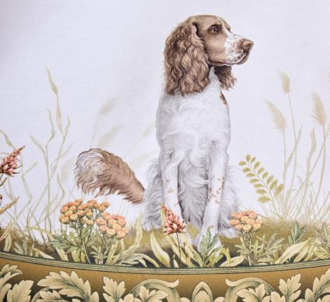 Скатерть круглая с пропиткой SANTALINO "ОХОТА" 150 см, белый