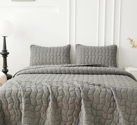 Покрывало "Sofi de Marko" Минелла (антрацит) Жатый сатин, 230х250