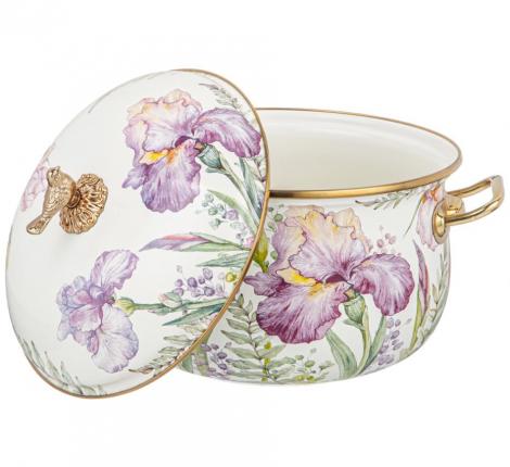 Кастрюля эмалированная с крышкой "IRISES", 4 л