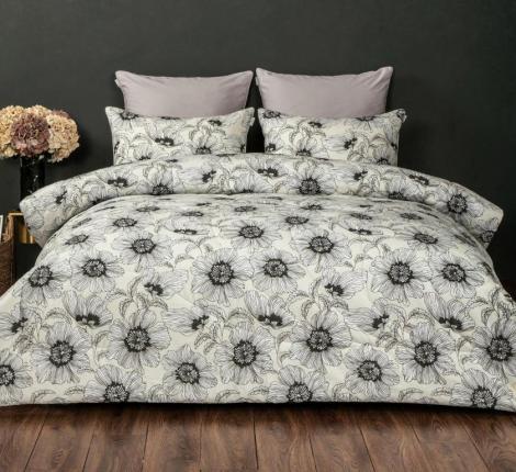 Постельное белье с одеялом "Kazanov.A." Капелла (дымчатая роза) Велюр/Egypt Cotton, Евро