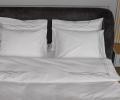Постельное бельё "ES House" ELLE WAVE (белый/серый) Сатин ДеЛюкс, Евро-макси