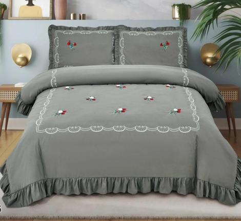 Постельное белье с вышивкой "клубника" EFOR "COTTONI S-6" Поликоттон, Евро