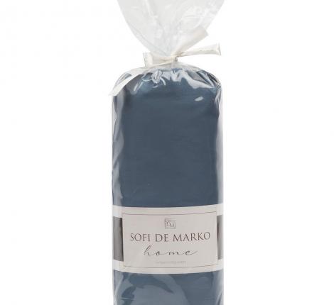 Простыня на резинке "Sofi de Marko" Мармис (серо-голубая) Сатин, 200х200х30