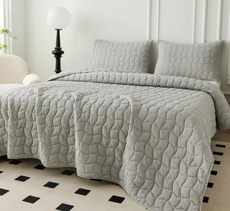 Покрывало "Sofi de Marko" Минелла (серый) Жатый сатин, 230х250