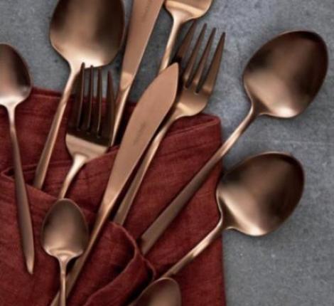 Набор столовых приборов "GRACE" COPPER 80 на 6 персон, 24 предмета