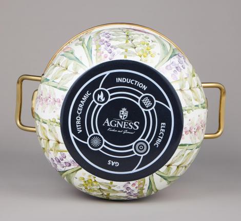 Набор эмалированных кастрюль с крышкой "IRISES", 6 предметов