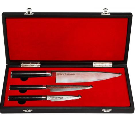 Набор из 3 ножей "Samura DAMASCUS" SD-0220/K в подарочной коробке, G-10