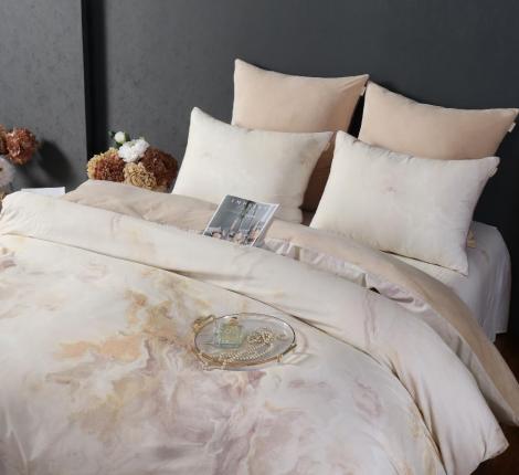 Постельное белье "Kazanov.A." Аликанте (айвори капучино) Велюр/Egypt Cotton, Евро