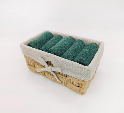 Набор махровых салфеток "Sofi de Marko" Дэйзи 30х50-5шт., зеленый