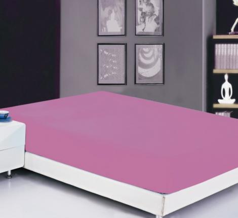 Простынь на резинке Софткоттон фиолетовая (PRMF-10), 90x200